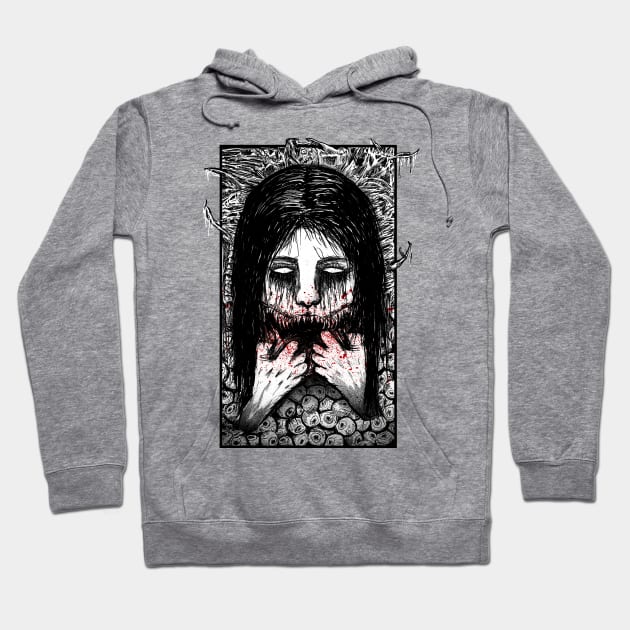 Horror Slit Mouthed Black and White Version Slit Mouthed